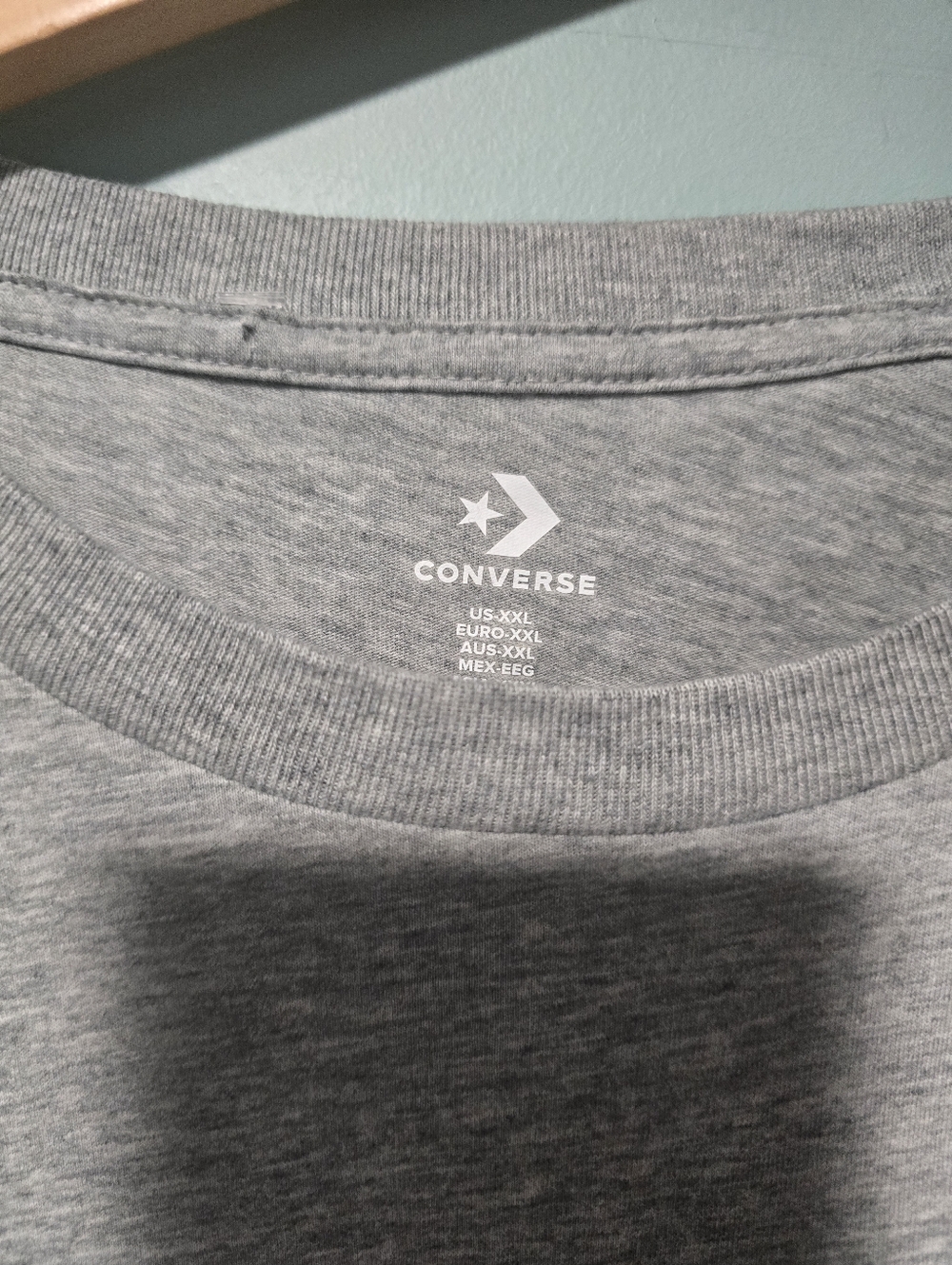 Teflar X Converse Star Logo Spellout Graphic T Shirt Gray Men's 2XL - Picture 3 of 3